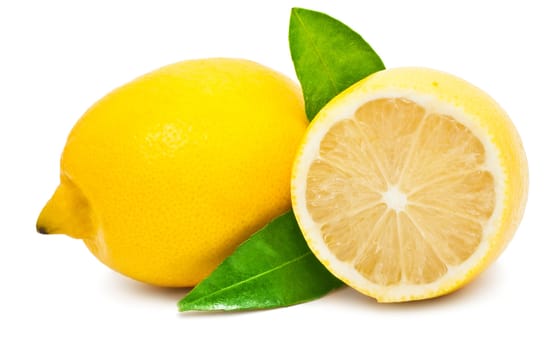 Fresh tasty lemon isolated on white background