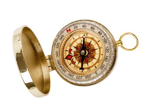 open compass isolated on white background