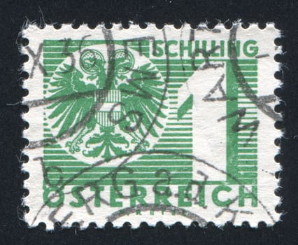 AUSTRIA - CIRCA 1925: stamp printed by Austria, shows ornament, circa 1925