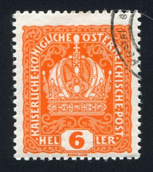 AUSTRIA - CIRCA 1916: stamp printed by Austria, shows crown, circa 1916