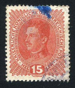 AUSTRIA - CIRCA 1917: stamp printed by Austria, shows Emperor Karl I, circa 1917