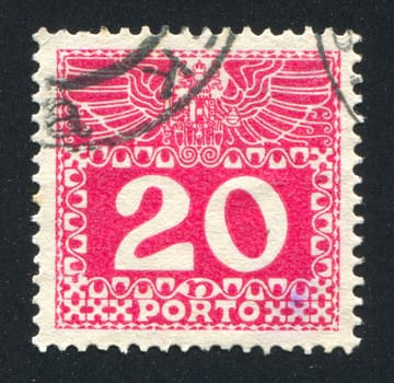 AUSTRIA - CIRCA 1908: stamp printed by Austria, shows ornament, circa 1908