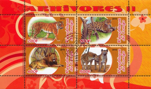CONGO - CIRCA 2010: stamp printed by Congo, shows Wild animal, circa 2010