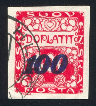 CZECHOSLOVAKIA - CIRCA 1918: stamp printed by Czechoslovakia, shows Postage Due, circa 1918