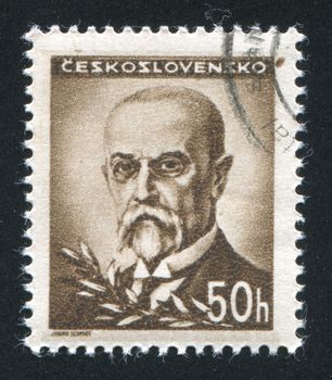 CZECHOSLOVAKIA - CIRCA 1945: stamp printed by Czechoslovakia, shows Masaryk, circa 1945