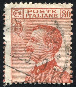 ITALY - CIRCA 1906: stamp printed by Italy, shows Victor Emmanuel III, circa 1906