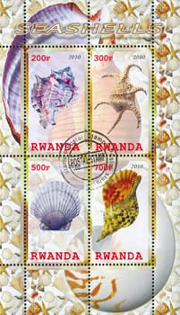 RWANDA - CIRCA 2010: stamp printed by Rwanda, shows Shell, circa 2010