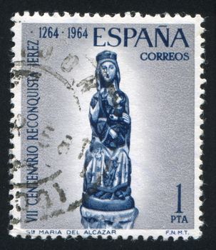 SPAIN - CIRCA 1964: stamp printed by Spain, shows St Maria Del Alcazar, circa 1964