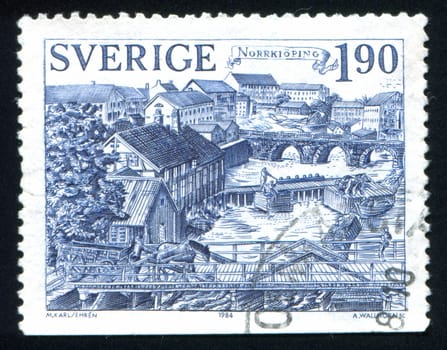 SWEDEN - CIRCA 1984: stamp printed by Sweden, shows Norrkoping, circa 1984