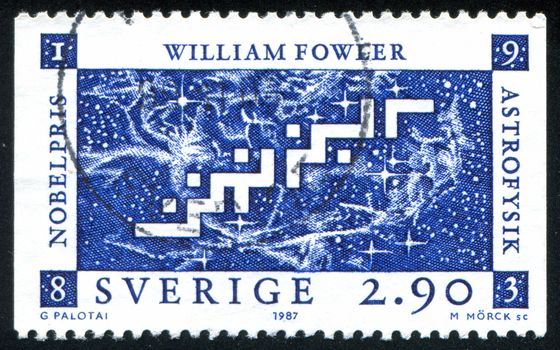 SWEDEN - CIRCA 1987: stamp printed by Sweden, shows William Fowler, US, circa 1987