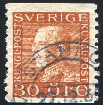 SWEDEN - CIRCA 1939: stamp printed by Sweden, shows King Gustaf V, circa 1939.