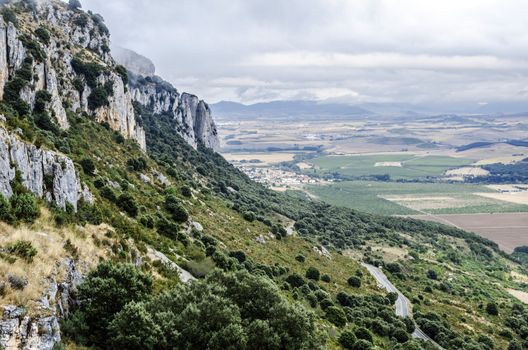 Beautiful view from the mountain in Spain.