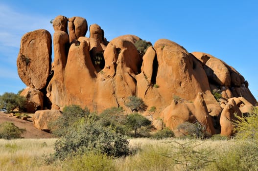 Rock formation at Spitzkoppe near Usakos in Namibia 