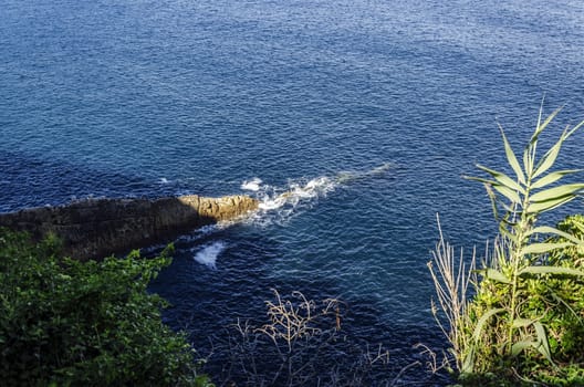 Rocks in the Atlantic ocean