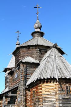 Wood orthodox architecture in Suzdal, Russia