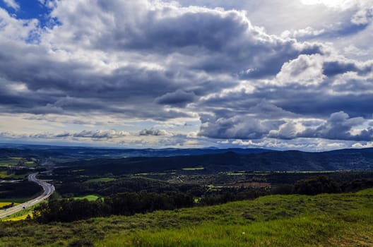 Beautiful view from the mountain in Spain.