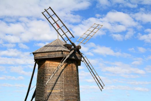 Old wooden windmill in Suzdal, Russia