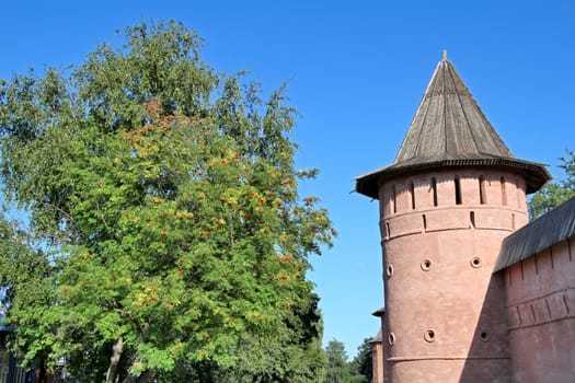 Wall of Monastery of Saint Euthymius in Suzdal, Russia