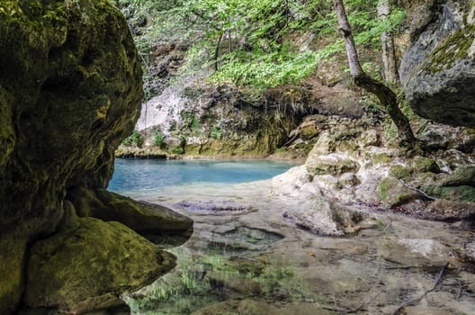 Beautiful river deep in to the Navarra's mountain in Spain.