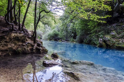 Beautiful river deep in to the Navarra's mountain in Spain.