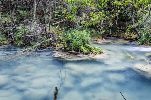 Beautiful river deep in to the Navarra's mountain in Spain.