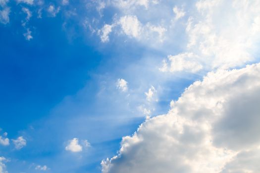 Blue sky and beautiful white clouds