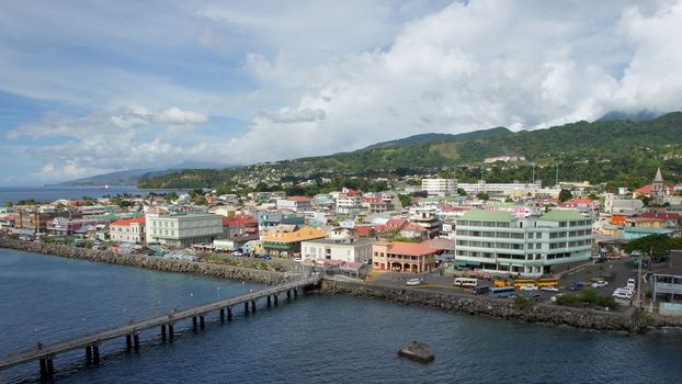 Panorama of Roseau, Dominica, Caribbean