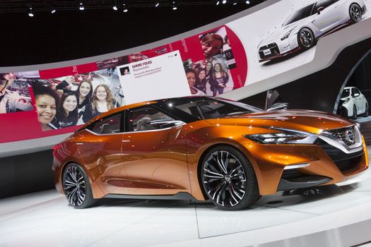 DETROIT - JANUARY 26 :The Nissan Sport Sedan concept at The North American International Auto Show January 26, 2014 in Detroit, Michigan.