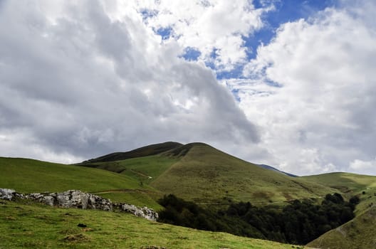 Beautiful view from the mountain, with impressive cloudscape and environment.