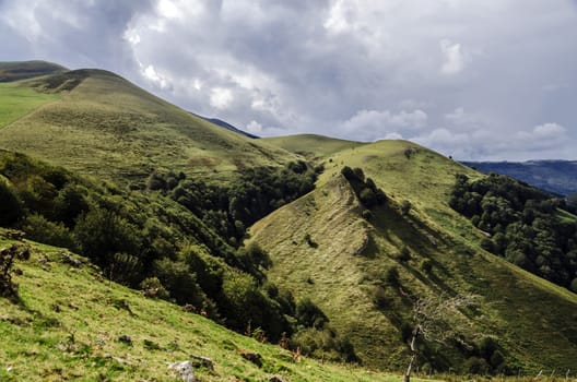 Beautiful view from the mountain, with impressive cloudscape and environment.