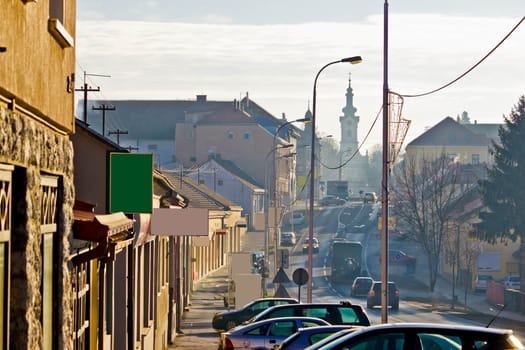 Town of Bjelovar winter streets, Bilogora region