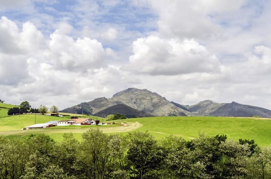 Beautiful view from the mountain in Spain.