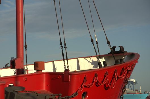 Bow of red lightship