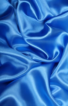 Smooth elegant blue silk can use as background 