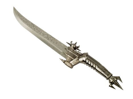 futuristic dagger isolated on white background