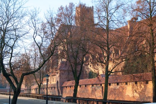 The Castle of the Teutonic Order in Malbork, Polish.