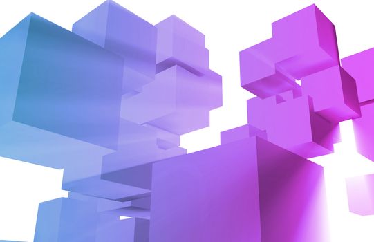 Abstract Blocks with Party Trendy Color Art