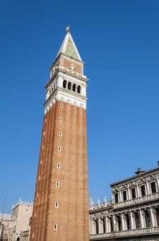 St Mark's Campanile, Campanile di San Marco, Venice, Italy.