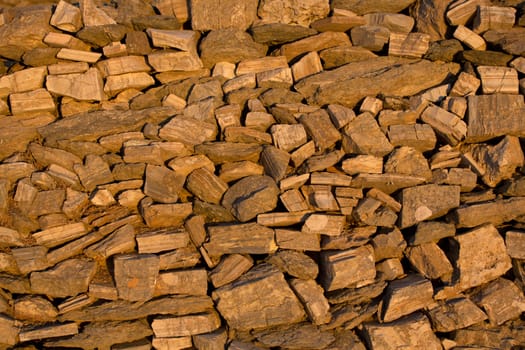 Close-up of a pile of Antique stones from one of the many destructed ancient Greek temples, in folegandros, Greece, 2013.