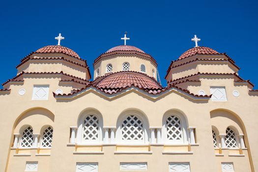 Agios Charalampos church in Exo Gonia village, Santorini, Greece