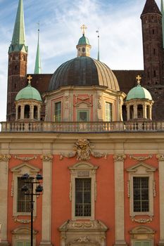 Detail of classical architecture in the old town of Gdansk, Poland