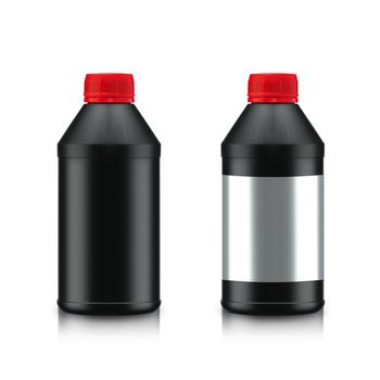 Black Oil Bottle isolated on white background. (with clipping work path)