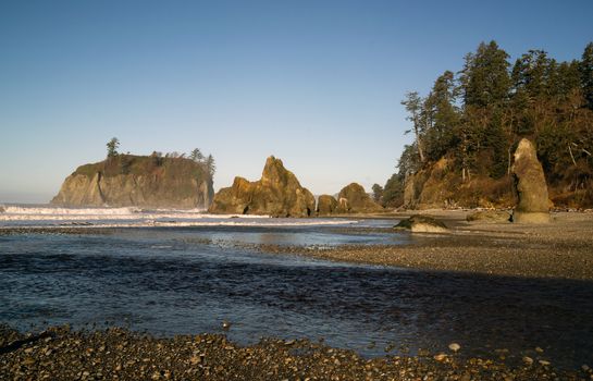 Olympic National Park Landscape Paciifc Ocean Coastal Scene