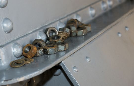 bolts and nuts in industrial plant