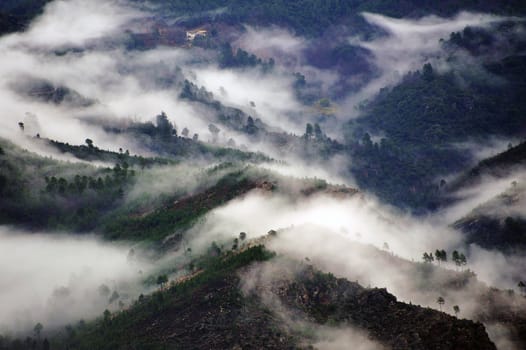 Cevennes mountain range in the south east of France in the department of Lozeres.