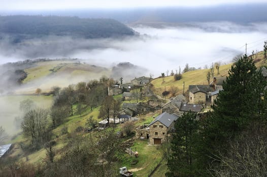 Cevennes mountain range in the south east of France in the department of Lozeres.