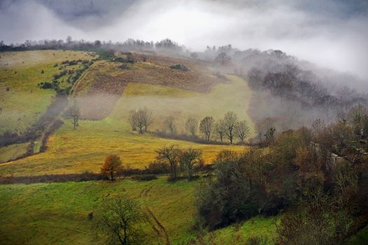 Cevennes mountain range in the south east of France in the department of Lozeres.