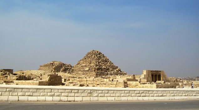 Pyramids In The Desert Of Egypt Giza