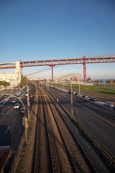 The April 25th Bridge in Lisbon, Portugal