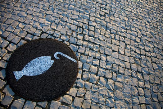 Fish and Ollissipo's Pathway in Lisbon, Portugal